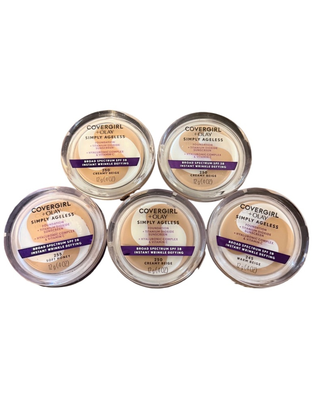 X5- 3 Creamy Beige (250) 1 Warm Beige (245) 1 Soft Honey (255)